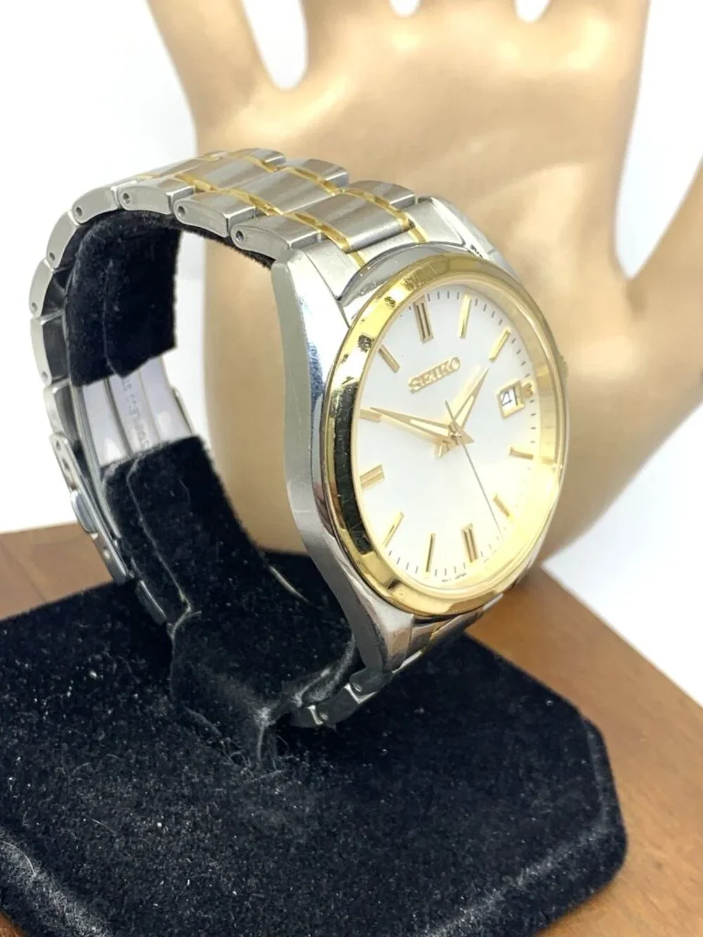 Seiko Men's Watch SUR312 Quartz Silver Dial Date Two Tone Stainless Steel 40mm